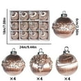 thumbnail image 1 of hulanddfd Christmas Tree Ball Ornament Set - 12Pcs Champagne Shatterproof Xmas Hanging Balls, Christmas Hanging Pendant for Tree Wreath and Wedding Holiday Party Decor 6cm/2.36", 1 of 5