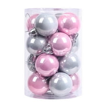 hulanddfd Christmas Tree Ball Ornament Set - 16Pcs Pink Shatterproof Xmas Hanging Balls, Christmas Hanging Pendant for Tree Wreath and Wedding Holiday Party Decor 4cm/1.57"