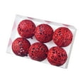 thumbnail image 1 of hulanddfd Christmas Tree Ball Ornament Set - 6Pcs Red Shatterproof Xmas Hanging Balls, Christmas Hanging Pendant for Tree Wreath and Wedding Holiday Party Decor 6cm/2.36", 1 of 6