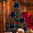 thumbnail image 1 of hulanddfd Christmas Tree Bows, 9.65"x7.87" Dark Blue Christmas Bows Xmas Hanging Decoration for Xmas Tree Wreath and Wedding Party Holiday Decor, 1 of 5