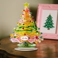 thumbnail image 1 of hulanddfd Christmas Tree Ornament - Mini Colorful Tree Shaped Christmas Tree Pendant, 2D Flat Acrylic Decoration for Xmas Tree Party Decor, 1 of 3