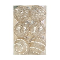 hulanddfd Christmas Tree Ornaments - Set of 12pcs Beige Shatterproof Hanging Balls 7cm/2.75" Christmas Balls Decorations for Xmas Tree and Holiday Wedding Party