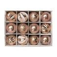 thumbnail image 1 of hulanddfd Christmas Tree Ornaments - Set of 12pcs Rose Gold Shatterproof Hanging Balls 6cm/2.36" Christmas Balls Decorations for Xmas Tree and Holiday Wedding Party, 1 of 6