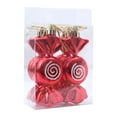 thumbnail image 1 of hulanddfd Christmas Tree Ornaments - Set of 3pcs Red Candy Shaped Hanging Pendant 13cm/5.12" Painting Christmas Balls Decorations for Xmas Tree and Holiday Wedding Party, 1 of 6