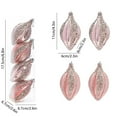 thumbnail image 1 of hulanddfd Christmas Tree Ornaments - Set of 4pcs Pink Shatterproof Shiny Hanging Balls 11cm*6cm/4.3"x2.3" Christmas Balls Decorations for Xmas Tree and Holiday Wedding Party, 1 of 6