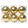 thumbnail image 1 of hulanddfd Christmas Tree Ornaments - Set of 6pcs Gold Shatterproof Hanging Balls 6cm/2.36" Christmas Balls Decorations for Xmas Tree and Holiday Wedding Party, 1 of 7