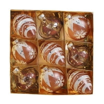 hulanddfd Christmas Tree Ornaments - Set of 9pcs Brown Shatterproof Hanging Balls 8cm/3.15" Christmas Balls Decorations for Xmas Tree and Holiday Wedding Party