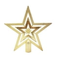 thumbnail image 1 of hulanddfd Christmas Tree Topper - 5-Pointed Star Shaped Ornament, Christmas Tree Decoration Gold Plastic Star for Xmas Tree Indoor Party Home Decor, 1 of 1