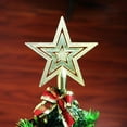 thumbnail image 1 of hulanddfd Christmas Tree Topper - 5-Pointed Star Shaped Ornament, Christmas Tree Decoration Gold Plastic Star for Xmas Tree Indoor Party Home Decor, 1 of 1