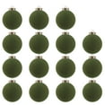 thumbnail image 1 of hulanddfd Christmas Velvet Ball Ornaments 15Pcs Flocked Xmas Tree Shatterproof Hanging Balls Green 8cm/3.15" Christmas Balls for Wedding Party Tree Wreath Holiday Decor, 1 of 7