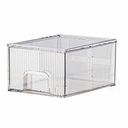 hulanddfd Clear Stackable Cosmetic Organizer, 7.08x5.5x3.9in Acrylic Drawer Household Storage for Sundry