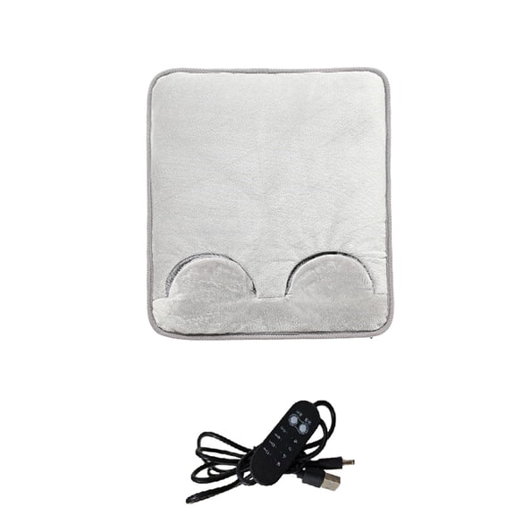 hulanddfd Comfortable Plushes Electric Heated Foot Warmer, 5-Level Temp, Automatic Power-off, Washable, Soft Fabric Foot Mats for Office Home Outside