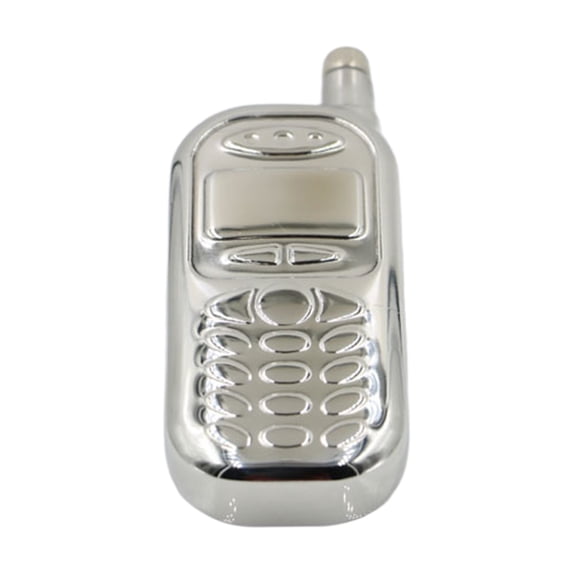 hulanddfd Creatives Vintage Phone-Shaped Wine Decanter - 90ml/3oz Stainless Steel Flask, Leak-Proof Portable Flask with Small Mouth Opening for Hiking Camping and Road Trips(Gray)