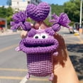 thumbnail image 1 of hulanddfd Crochet Key Cases or Holders, Cute Felts Keychain Keys Protector Handbag Daypack Accessories Gift for Women, 1 of 2