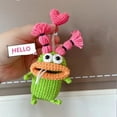 thumbnail image 1 of hulanddfd Crochet Key Cases or Holders, Cute Felts Keychain Keys Protector Handbag Daypack Accessories Gift for Women, 1 of 2