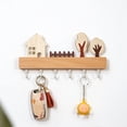 thumbnail image 1 of hulanddfd Cute Key Holders with Shelf for Wall, Key Organizer Wall Mount with 6 Hooks Solid Wood Hanger Adhesive Wall Hanging Hooks for Entryway Living Room Bedroom, 1 of 7