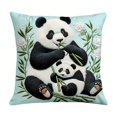 thumbnail image 1 of hulanddfd Cute Pandas Pillow Covers, 16"x16" Winter Pillowcase with Pandas Printed Patterns Soft Throw Cushion Cover for Sofa Living Room, 1 of 6