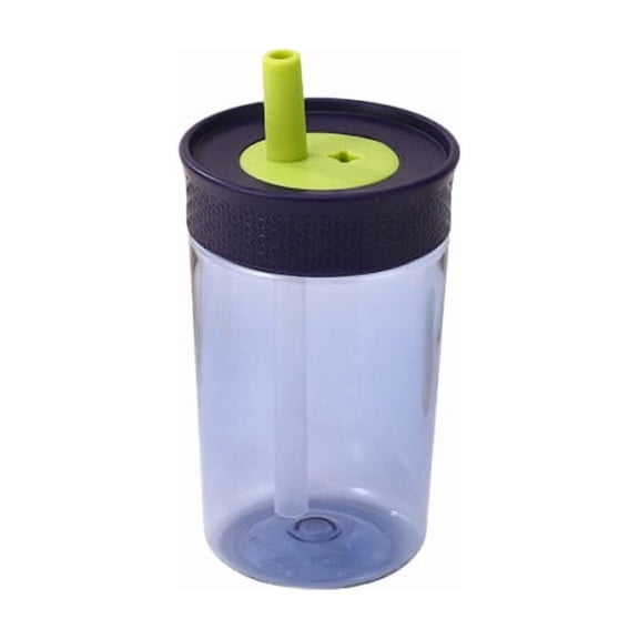 hulanddfd Cute Straws Cup, Mini Plastic Cup with Reusable Flexible Straws and Black Lid Dishwasher Safe for Travel Outdoor and Daily Use