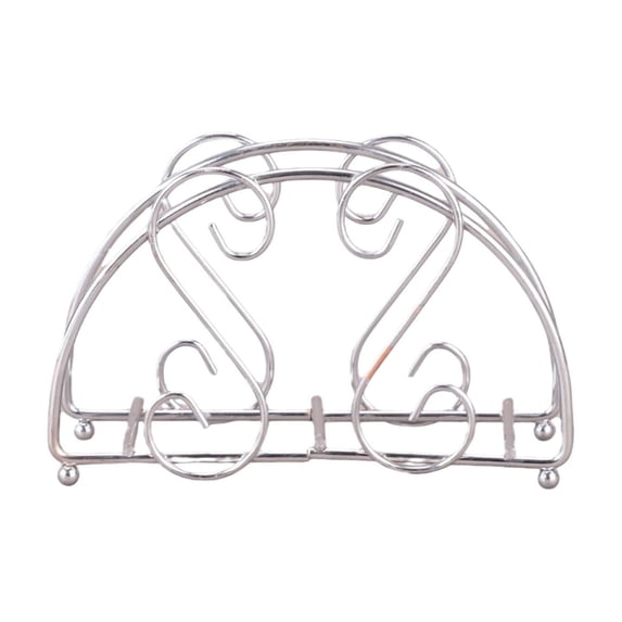 hulanddfd Desktop Napkin Holders - Stainless Steel Semicircular Table Rack, 5.1"x2.7" Dishwasher Safe Stand Up Holders Kitchen Gadgets for Home Dining Tables Restaurants Cafes