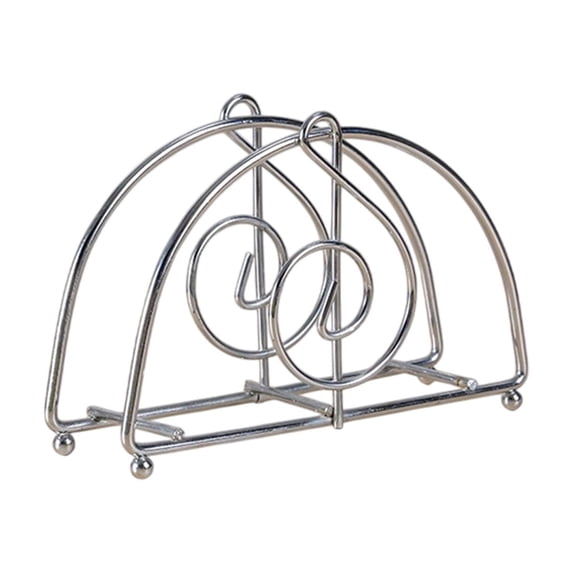 hulanddfd Desktop Napkin Holders - Stainless Steel Semicircular Table Rack, 5.1"x2.7" Dishwasher Safe Stand Up Holders Kitchen Gadgets for Home Dining Tables Restaurants Cafes