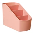 thumbnail image 1 of hulanddfd Desktop Storage Organizer - Desktop Supplies Organizers and Accessories with 4 Compartments, Multi-functional Storage for Bathroom Countertop Home and Office Pink-2, 1 of 6