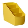thumbnail image 1 of hulanddfd Desktop Storage Organizer - Desktop Supplies Organizers and Accessories with 4 Compartments, Multi-functional Storage for Bathroom Countertop Home and Office Yellow-2, 1 of 6