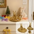 thumbnail image 1 of hulanddfd Easter Bunny Jewelry Tray Decoration, Resin Gold Cute Rabbits with Trays Shape Figurines Tabletop Centerpiece for Dining Table Living Room Bedroom and Easter Party Decor, 1 of 6
