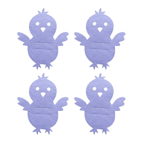hulanddfd Easter Flatware Organizers Set of 4, Chicken Tableware Knife Fork Cover Bag Table Decoration Utensil Cutlery Holders Pouch for Easter Decorations Birthday Banquet Party Accessories(Purple)