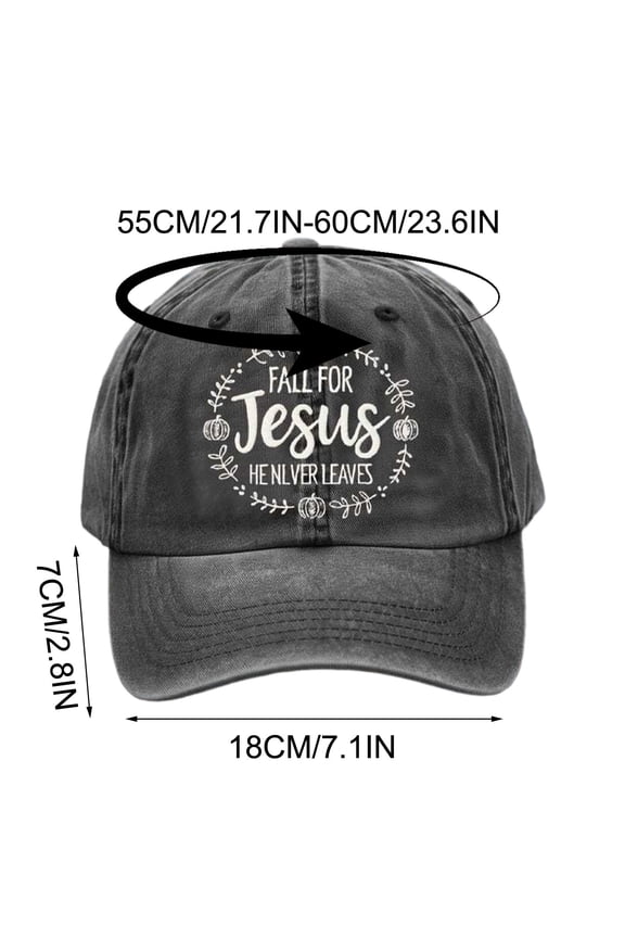 Embroidered Baseball Cap, Vintage Dark Gray Cap with Adjustable Strap Soft Washable Casual Hat for Women and Men