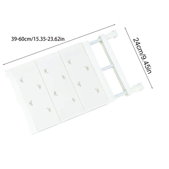 hulanddfd Expandable Closet Tension Shelf Rod, Adjustable Metal Storage Shelf Retractable Layered Divider Suitable for Cabinets Wardrobes