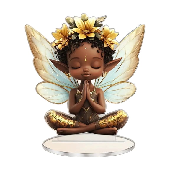 hulanddfd Exquisite Fairy Tabletop Figurine Decorations, 2D Flat Acrylic Tabletop Standing Figurine Display Stand for Office Desk Carving Table Family Bedroom Living Room