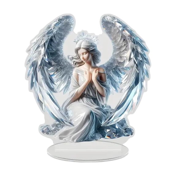 hulanddfd Exquisite Fairy Tabletop Figurine Decorations, 2D Flat Acrylic Tabletop Standing Figurine Display Stand for Office Desk Carving Table Family Bedroom Living Room