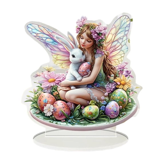 hulanddfd Exquisite Fairy Tabletop Figurine Decorations, 2D Flat Acrylic Tabletop Standing Figurine Display Stand for Office Desk Carving Table Family Bedroom Living Room