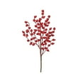 thumbnail image 1 of hulanddfd Fake Red Berry Stems, 15.75inches 4 Forked Berry Branches Wedding Desktop Decoration for Wedding Party Dining Table Decor and Valentine's Day, 1 of 6