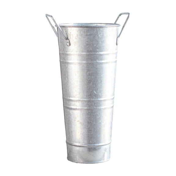 hulanddfd Flower Buckets - 10 Inch Galvanized Bucket, Vintage Flower Arrangement Bucket Decoration for Wedding and Cut Flowers, Balcony Garden