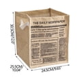 thumbnail image 1 of hulanddfd Foldable Jute Weave Storage Bag, 12"x10.04"x9.65" Opening Organizer Sturdy and Light Waste Basket for Home Kitchen Office, 1 of 3