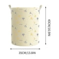 thumbnail image 1 of hulanddfd Foldable Laundry Baskets 2-Pack, 16.9"x13.8" Round Laundry Hampers with Reinforced Handle Large Capacity Dirty Clothes Organizer for Home Bathroom Decor Beige, 1 of 5
