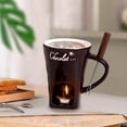 thumbnail image 1 of hulanddfd Fondue Cup Set - 4.33"x3.27" Chocolate Fondue Mug with Forks and Candles for Birthday Wedding Party Decor and Gifts Brown, 1 of 6