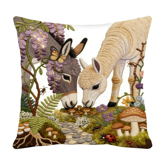 hulanddfd Forest Animals Throw Pillow Covers 18 x 18 Inch Animals Double Sided Printing Cushion Cover Modern Decor Square Pillowcase for Couch Sofa Bed Home Decor