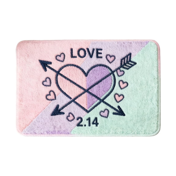 hulanddfd Front Door Mats Indoor Outdoor Entrance - 23.62"x15.75" Rectangular Doormats with Latticed Non-slip Backing Absorbent Carpet for Kitchen Porch Sink Area Patio and Valentine's Day Decor