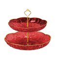 thumbnail image 1 of hulanddfd Fruit Plates Tray Cupcake Stand Decorative Dessert Plates Serving Trays Cake Stand for Decor Entertaining Birthday Home Wedding, Red, 1 of 6