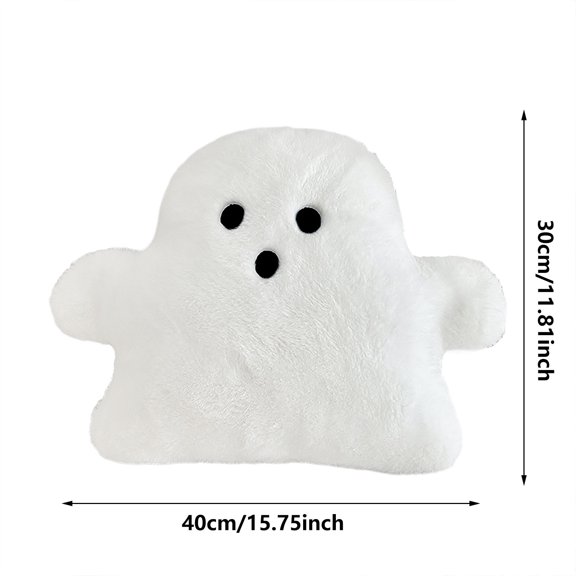 hulanddfd Ghost Pillows - 15.75×11.81in Halloween Pillows Decoration, Soft Faux Rabbits Faux Rabbits Fabric Cushion for Halloween Decor and Gift