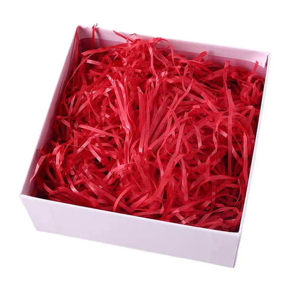 hulanddfd Gift Box with Lid and Shredded Paper Fill, Soft Valentine's Day Confetti Red Raffia Paper for Anniversariess Bridal Showers Valentine's Day(100G/Box)