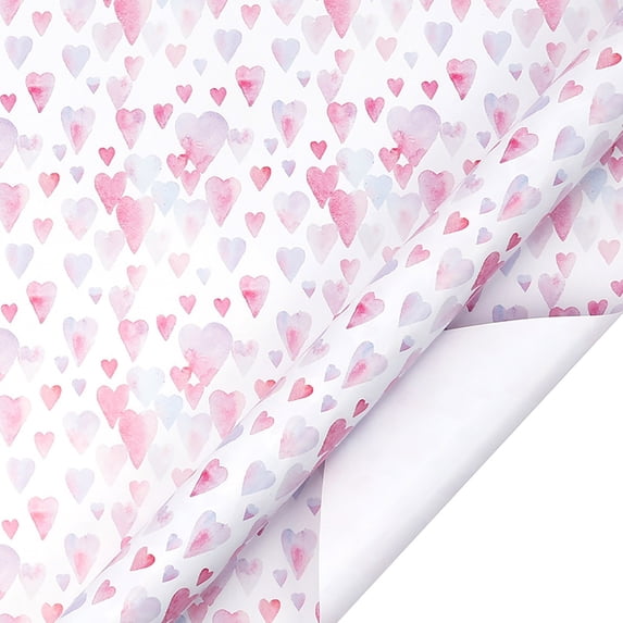 hulanddfd Gift Wrapping Paper Roll - 118.1"x16.93" Cloud and Heart Designs Colorful Rainbows Wrapping Paper for Christmas Wedding Anniversary Party