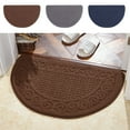thumbnail image 1 of hulanddfd Half Round Indoor Door Mat, 24.8"x15.7" Kitchen Mats Non Slip Washable Doormat Absorbent Floor Rug Mats for Home Kitchen Bathroom Patio Entrance(Coffee), 1 of 6