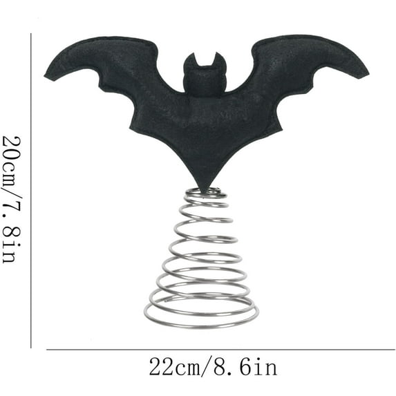 hulanddfd Halloween Bats Tree Topper, Mini Christmas Tree Ornaments Funny Holiday Halloween Party Decoration for Halloween and Xmas