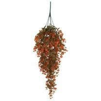 hulanddfd Halloween Fake Hanging Plants, Faux Orange Vines Hanging Plant 29.9in Plastic Plants for Wall Home Living Room Indoor Outdoor Fall Decor