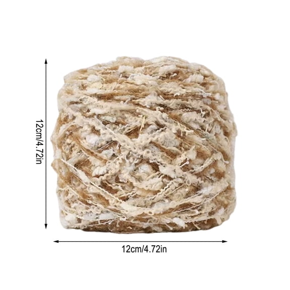 hulanddfd Hand Spun Art Yarn 100g/roll Bright Color Wools Yarn for Hand Knitting Scarves Hats Bags Soft Textured Multi-Purpose Decorative Crafts Supplies