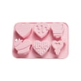 thumbnail image 1 of hulanddfd Heart Shaped Cake Pans 6 Cavities Heart Silicone Baking Molds for Chocolate Cake Jelly Pudding Handmade Soap Moulds Candy Making, 1 of 6