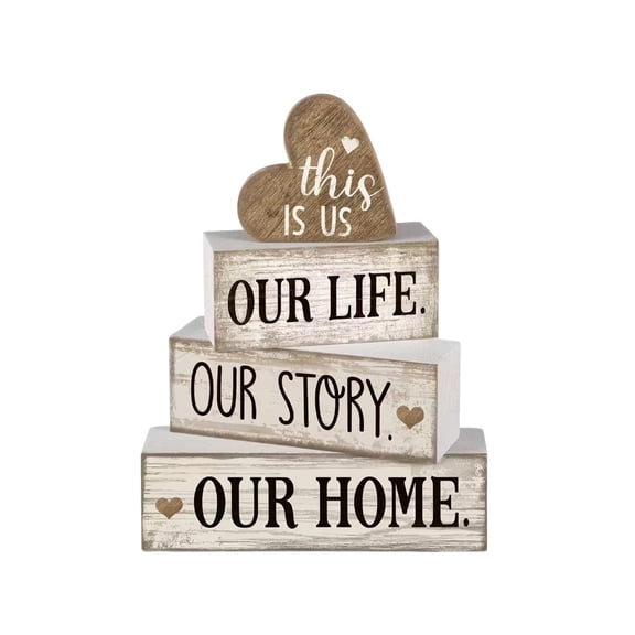 hulanddfd Heart Shaped Table Decorations Cow PVC Signs Tiered Tray Decor Western Tabletop Centerpieces Farmhouses Highland Decor for Home Dining Table Mantel Shelf